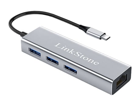 Adaptador LINKSTONE C318D 4In1 Type-C a 3Usb3.0 1000Mbps para Huawei Mate40/P50 S20