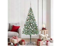 Vidaxl Árvore De Natal Artificial Verde 180 Cm Pvc E Aço