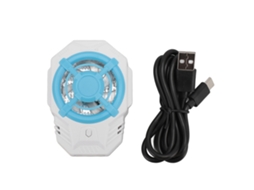Mali resfriador de Celular com Ventilador de Semicondutor 2 Velocidades Radiador para Jogos e Vídeos Azul e Branco
