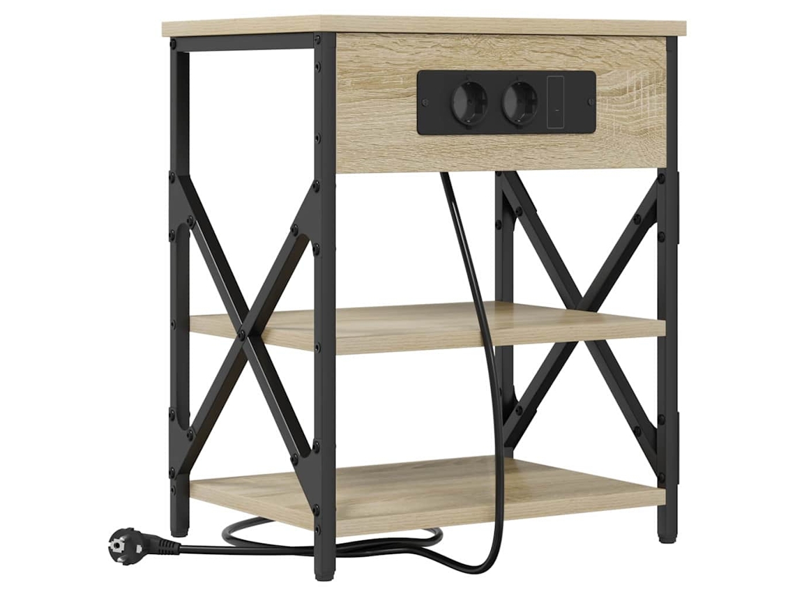 Cabeceira Carvalho Sonoma com Guarda-Roupa 41 x 31 x 51 cm - EXCLUSIVO DA MAISON