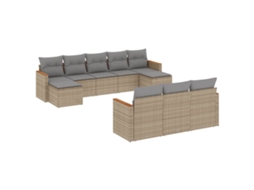 Garden Sofa Set, Garden Sofa Sets Vidaxl Bege Rattan / Vime (n/a)