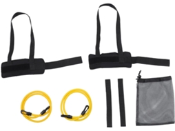 Conjunto De Cinto Natação E Tornozeleira Resistência Toyandona Com 2 Faixas Elásticas Amarelas Tiras