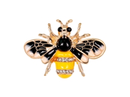 Broche De Abelha Com Strass Brilhante Decoração Feminina