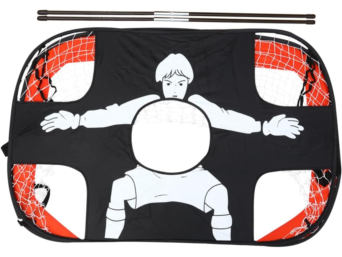 Trave De Futebol Portátil E Removível Para Meninos E Meninas Com Rede, Brinquedo Para Treinamento Ao Ar Livre, Preta.