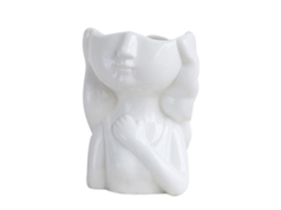 Vaso Cerâmico Decorativo Sala com Hidroponia Infantil