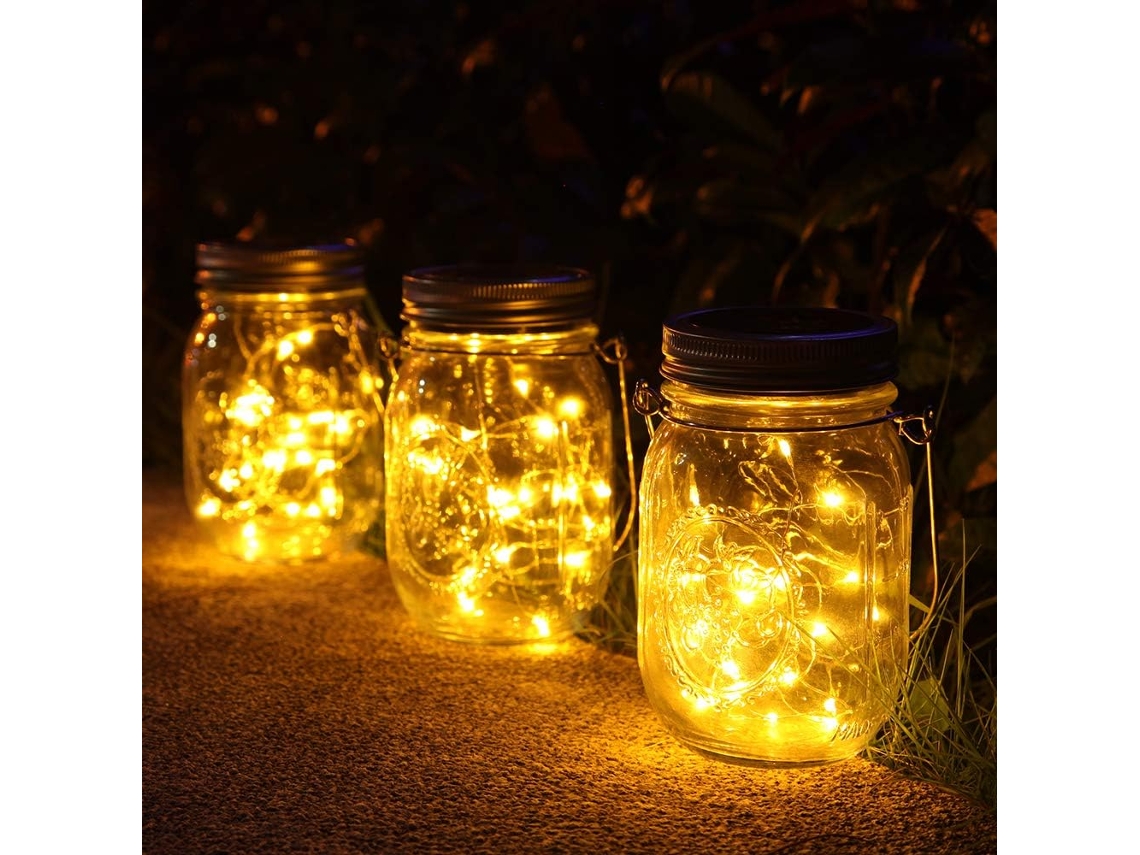 Lâmpadas Solares para Jardim 30 Leds À Prova D'Água em Vidro para Decoração NEVEANCE