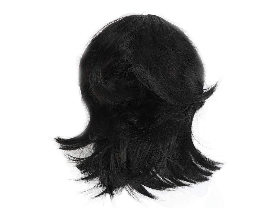 Peluca Negra Corta Y Recta Para Mujer Para Disfraces De Halloween Y Cosplay