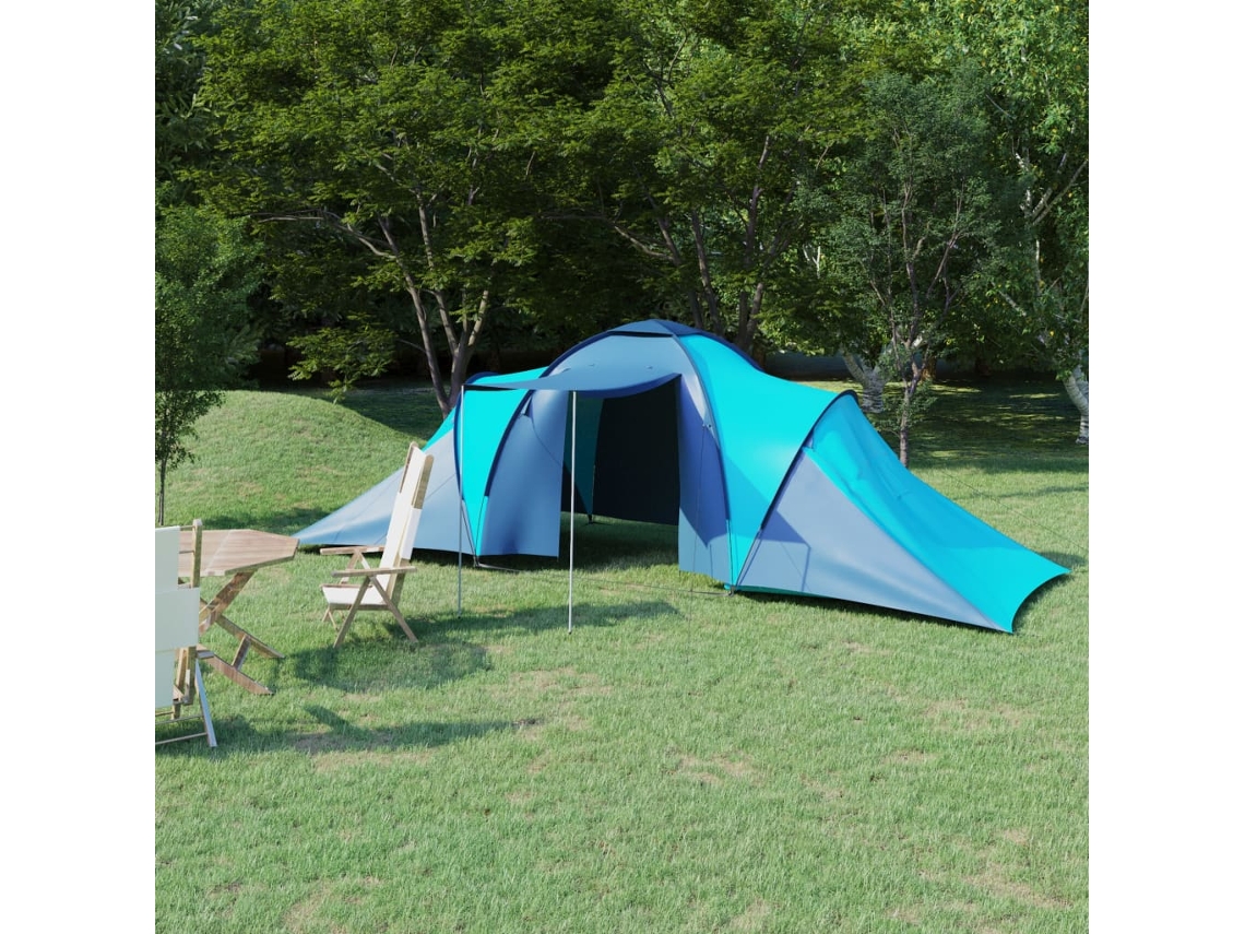 Vidaxl Tenda De Campismo 6 Pessoas Azul E Azul-claro