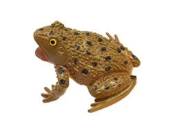 Ats rana Realista com Chamada Animada, Jato de Água Ao Pressionar, Brinquedo Interativo de Simulação de Animal Marrom