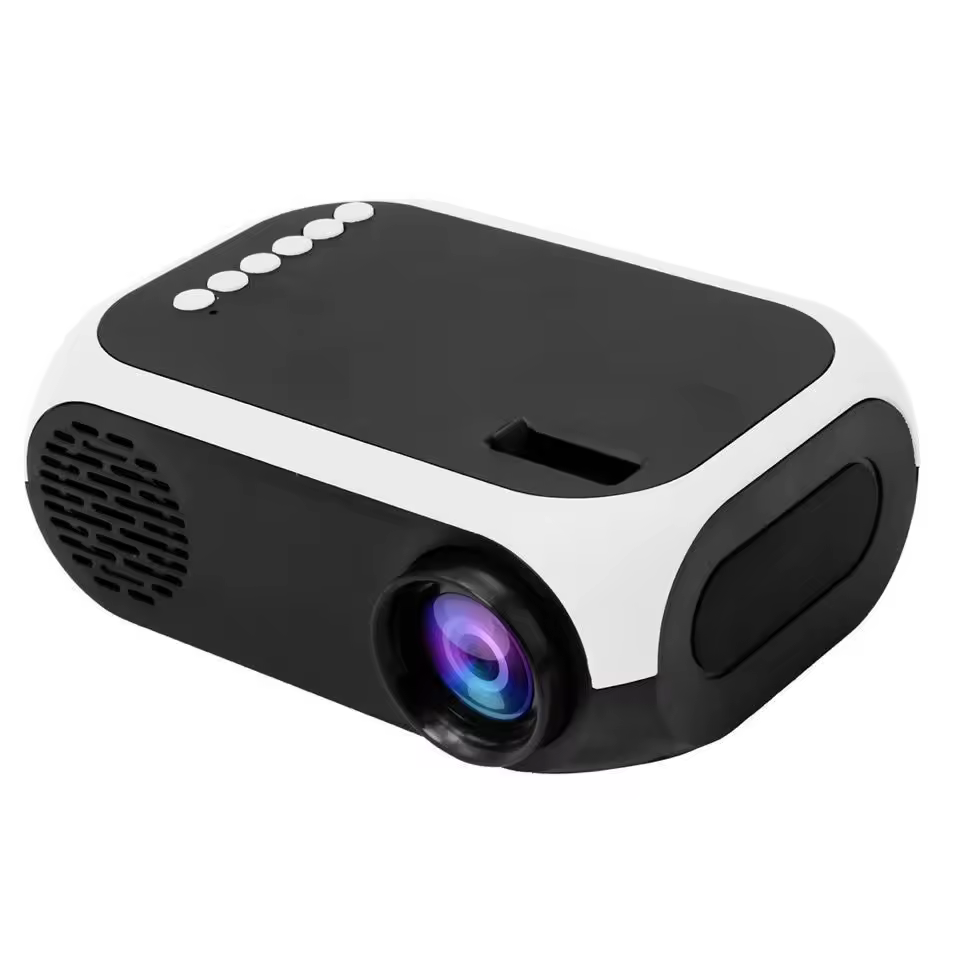 Projetor Led Portátil Hd 1080p Branco, Mini Home Cinema, Branco Brilvibera