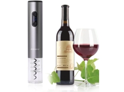 Abridor De Vinho Elétrico Automático Com Saca-rolhas E Tampa, A Bateria - Cinza Prateado-aquaforge