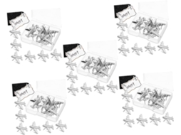 Série 5 Alfinetes Metálicos Em Formato De Avião Para Quadro Cortiça,