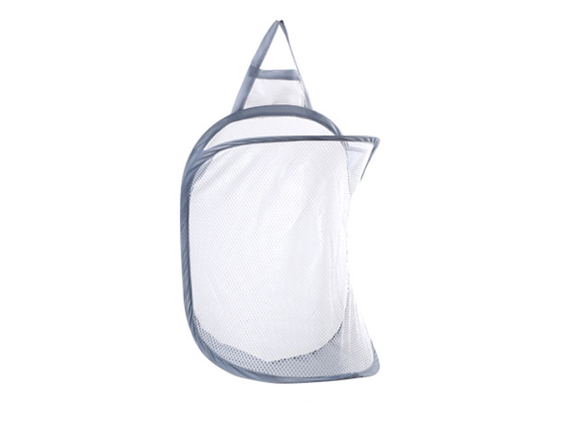 Cesto De Roupa Dobrável Para Pendurar Na Parede, Para Banheiro, Com Tela De Malha Visível E Grande Abertura Superior Para Fácil Acesso