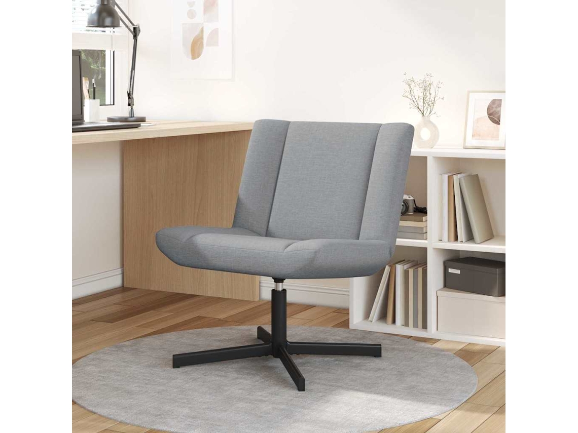 Vidaxl Cadeira Giratória Cinzento-claro 63 X 75 X 76 Cm Tecido