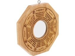 Espelho Bagua Fácil Manutenção Madeira Marrom Ideal Guardar Amuletos Sorte Decorar Feng Shui Sua Casa GOKOCO