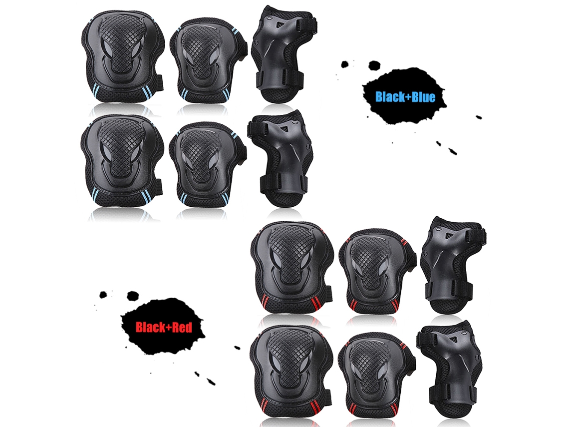 Kit de Proteção Business, 6 em 1, joelhos, cotovelos, pulso, para skate, ciclismo, segurança