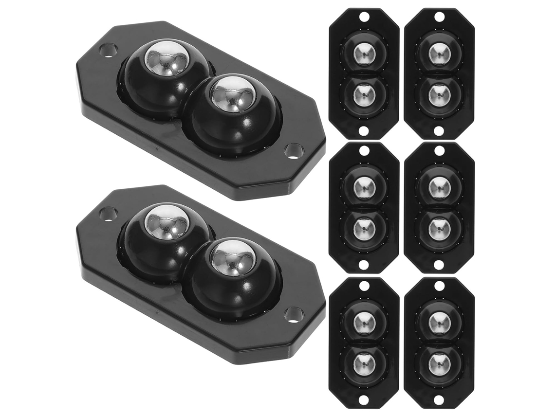 Conjunto De 8 Mini Rodízios Giratórios - Para Uso Interno E Externo