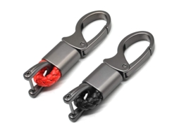 Porta-chaves De Couro E Metal Resistente Com Anel-d Para Homem E Mulher Pacote De 2