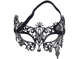 Máscara De Metal Preta Wolf Girl Máscara De Metal Acessórios Para Baile De Máscaras