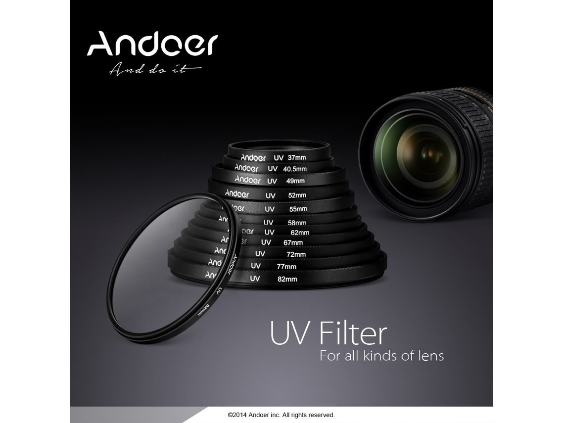 Filtro Uv Para Lentes De Cámara 49mm 52mm 55mm 58mm 82mm Protector Super Delgado Multicapa