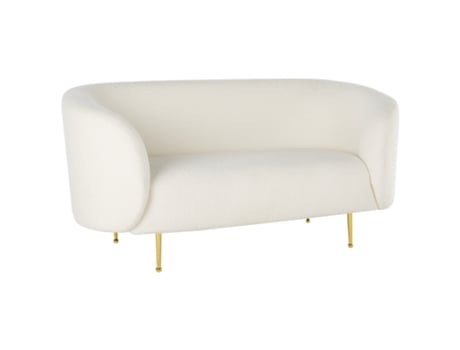 Sofá BELIANI Loen (Poliéster - Branco - 70 x 155 x 79)