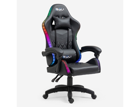 Cadeira de Gaming Escritório Ergonómica em Pele Led Rgb The Horde Xl EGLI