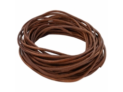 Conjunto 1 Corda De Couro Vidaxl Castanho Couro (ø3 Mm X 5 M)