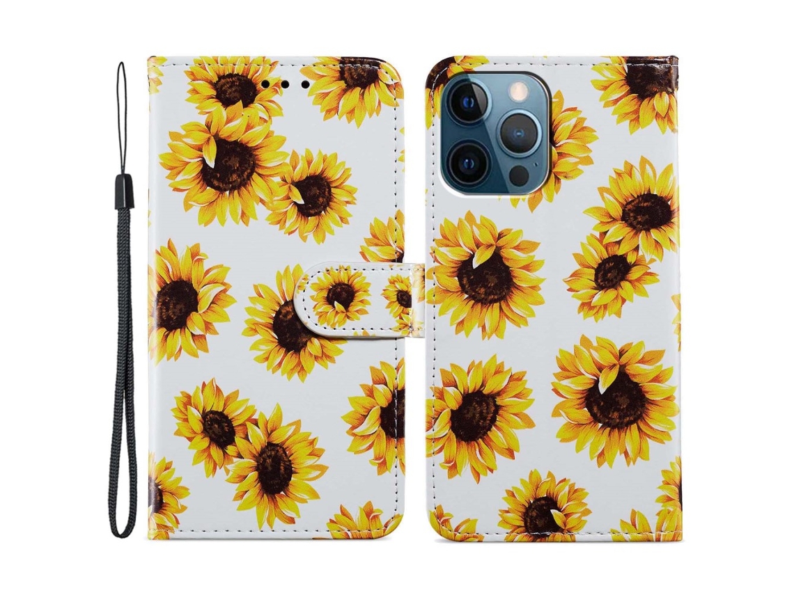 Capa Pega Para Iphone 15 Pro Pele Sintética Amarelo