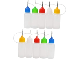 Kit com 10 frascos de cola Macia de 30ml com agulha para aplicação precisa.