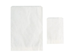 Pacote com 100 Unidades, Sacos de Papel/ Sacos para Doces 150x180mm, Sacos para Doces Brancos BRILVIBERA