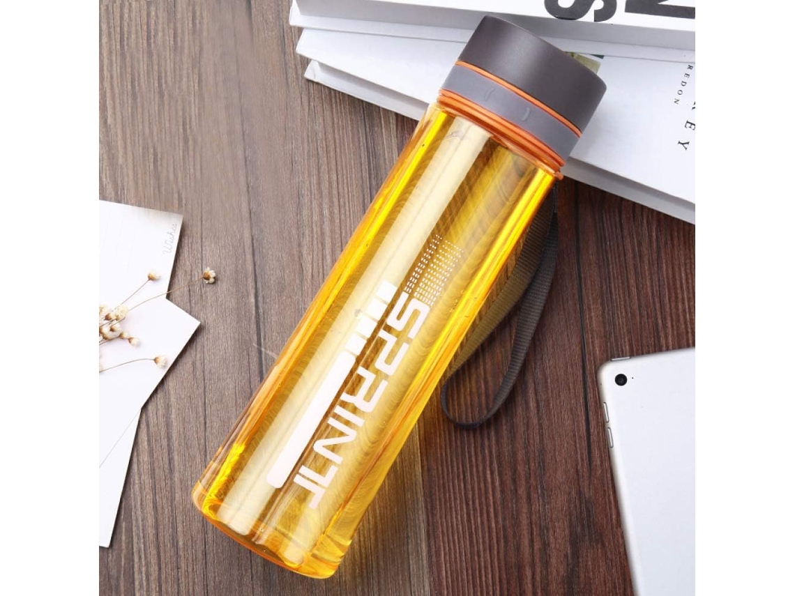 Garrafa de Água Hermética, Sem Bpa, com Alça para a Mão, Personalizada (laranja)