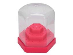 Porta Brocas Para Taladro De Uñas Con 48 Agujeros Grandes, Soporte De Almacenamiento, Herramienta Necesaria Para Hogar Y Salón De Belleza, Rosa