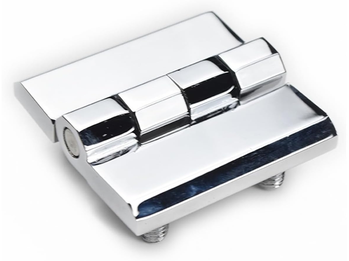 Dobradiça De Liga Zinco 40 50 60mm Com Pino E Acabamento Cromado Brilhante