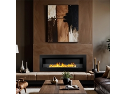 Caminho de parede Bioetanol Biopath 120x40 Siena 120 Preto Divina Fire