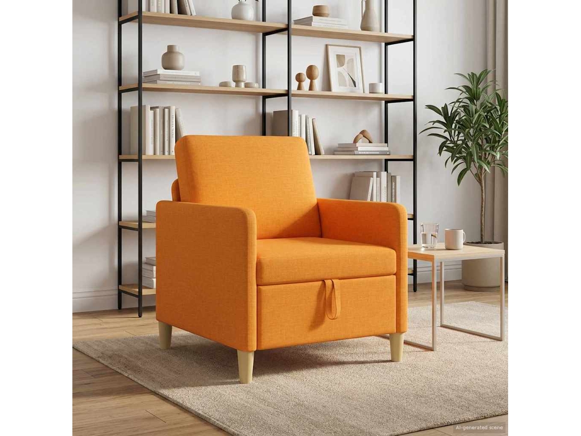 Vidaxl Sofa Com Armazenamento Amarelo Escuro 72 X 78 X 87 Cm Poliéster