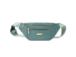 2026 bolsa de Cintura para Mulher Impermeável Nylon Poliéster com 3 Bolsos Cremalheira Ajustável Mochila Cintura Viagem Esportes