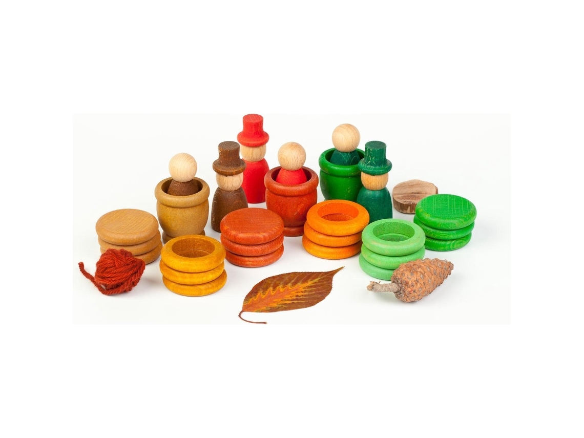 Conjunto De Brinquedos De Madeira Grapat Outono Fantasy Toys 27 Peças