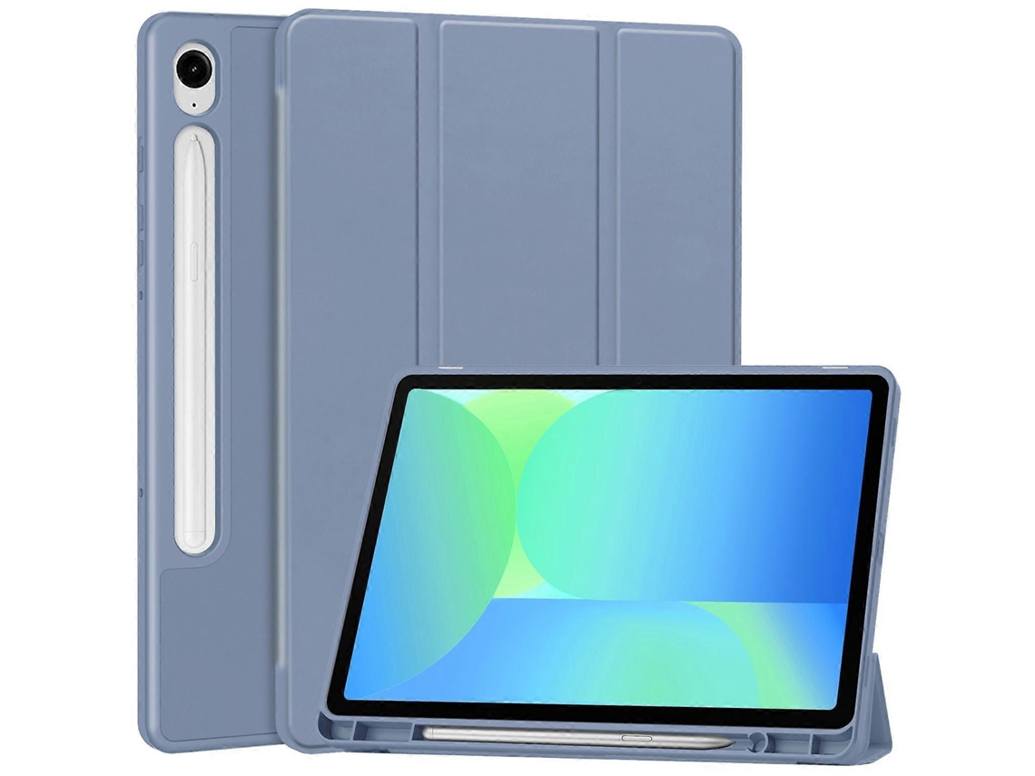 Capa De Couro Com Suporte E Compartimento Para Caneta Para Samsung Galaxy Tab S10 Fe/s9 Fe Slowmoose