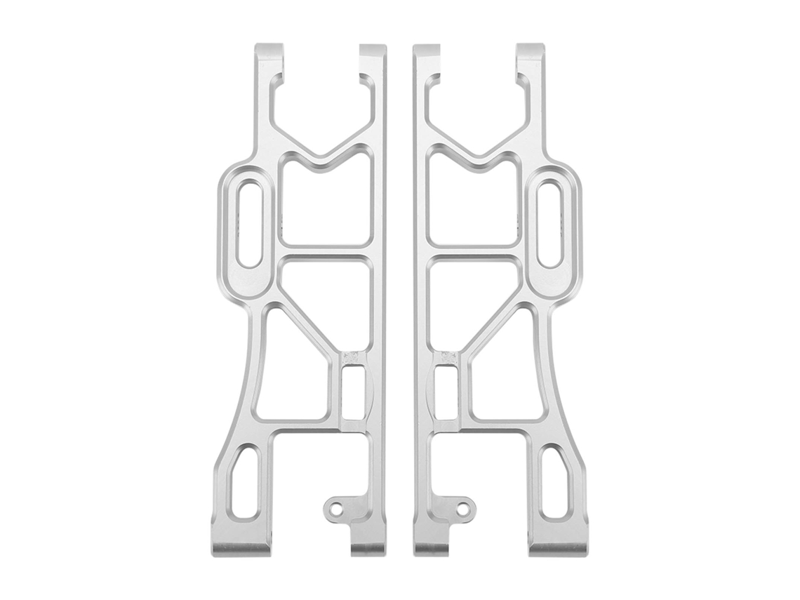 Mali 2 Peças Braço Inferior de Suspensão Traseiro de Alumínio Prata para Carro Controle Remoto 1/8 Corally Kronos 6s Acessórios Rc