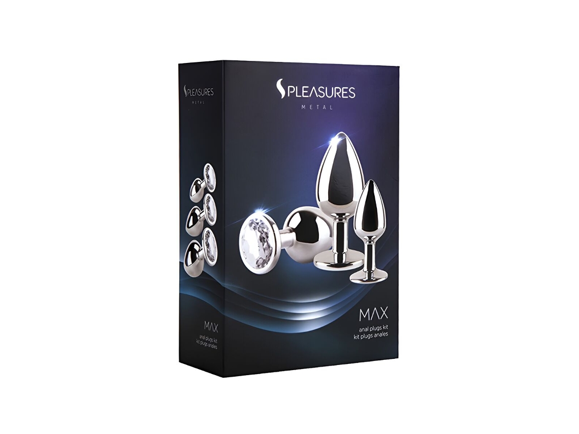 Plug Anal S Pleasures Prateado 3 Peças
