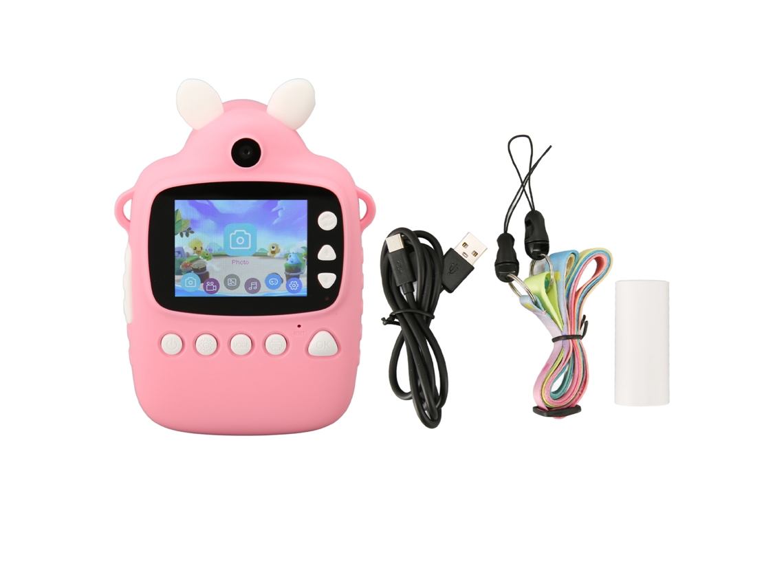 Câmara De Impressão Para Crianças Cute Cartoon Estudante Lentes Duas De 16mp Gravação De Vídeo Mp3