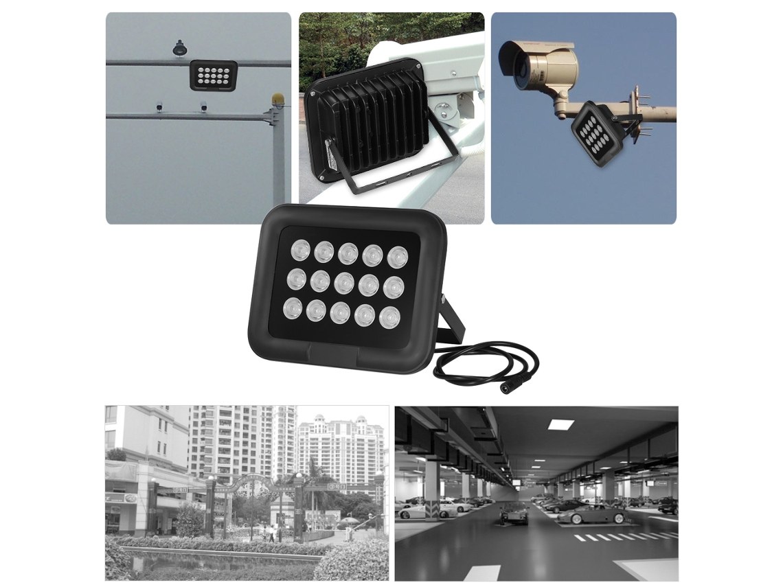 Infrared Illuminator 15pcs Array Ir Leds Ir Illuminator Night Vision Wide Angle Long Range Outdoor Waterproof For Cctv Security Camera LAXISCREED