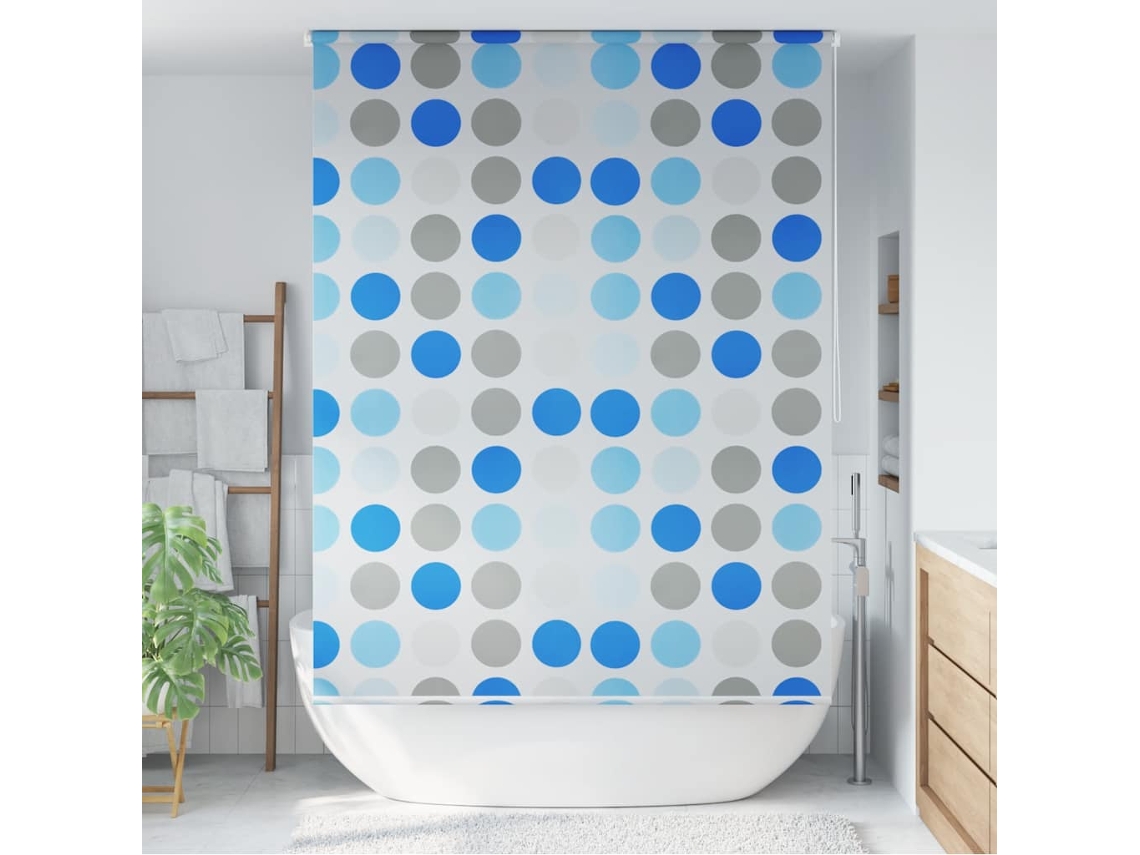 Vidaxl Estore De Rolo Para O Duche 160x240 Cm Círculos