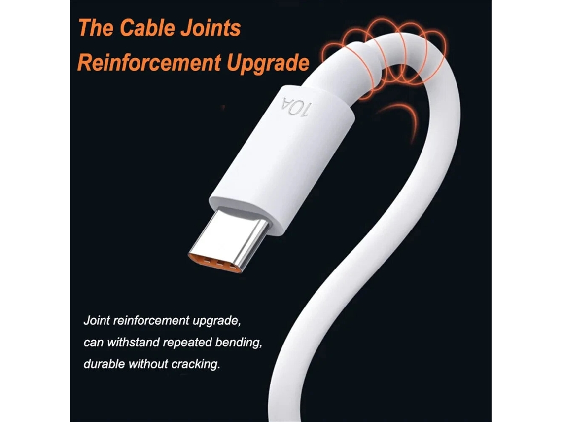 Cabo Usb-a Para Tipo-c De 10a 120w E Transmiss?o De Dados, Com Com 1m/2m De Comprimento