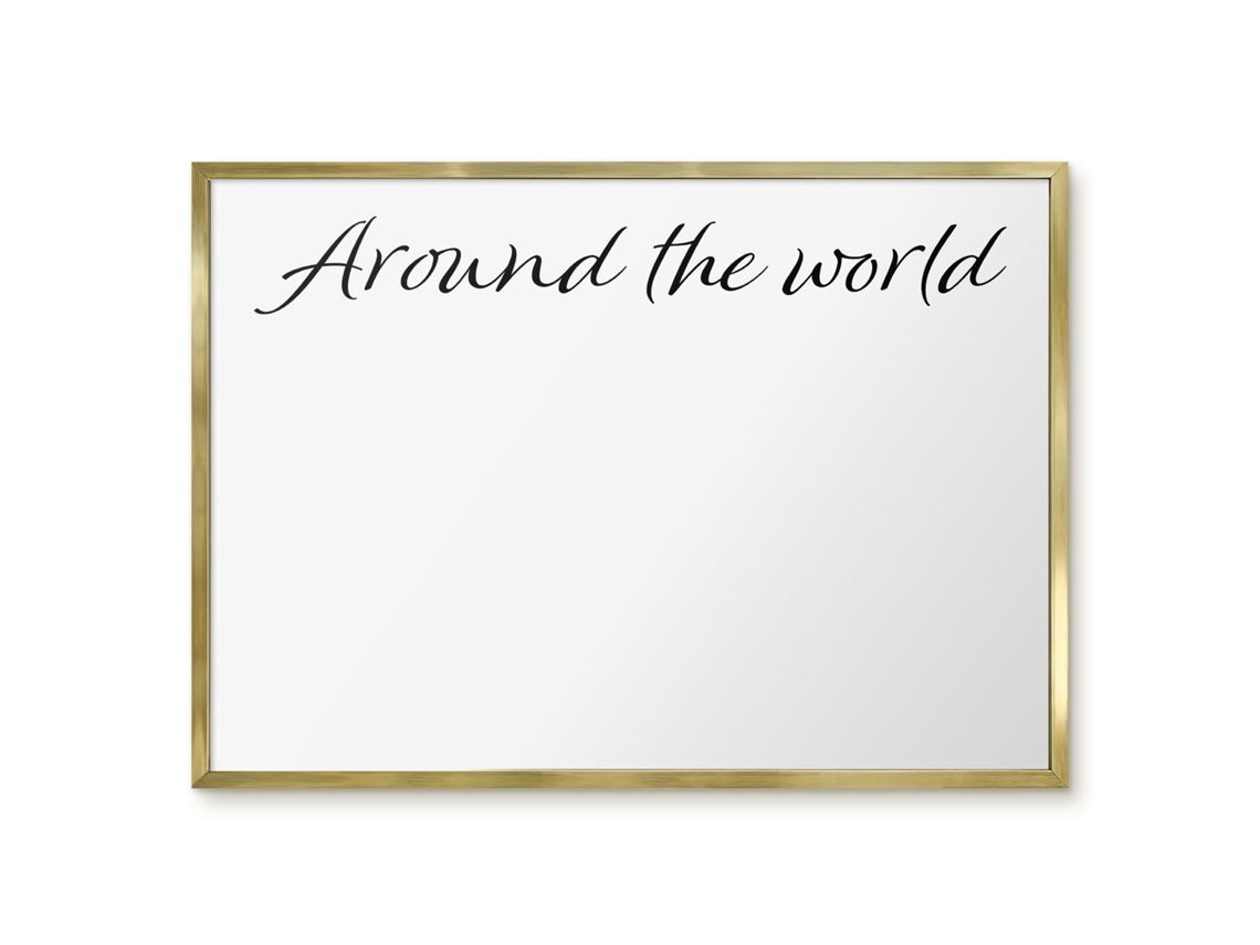 Quadro magnético de parede "Volta ao Mundo" para escritório Espelharte (70x50 cm)