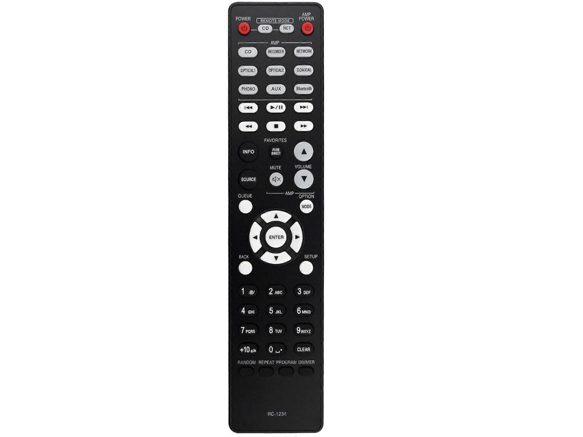 Controle Remoto Substituto Compatível Com Rc-1234 Amplificador Integrado Denon Dcd600ne/pma600ne