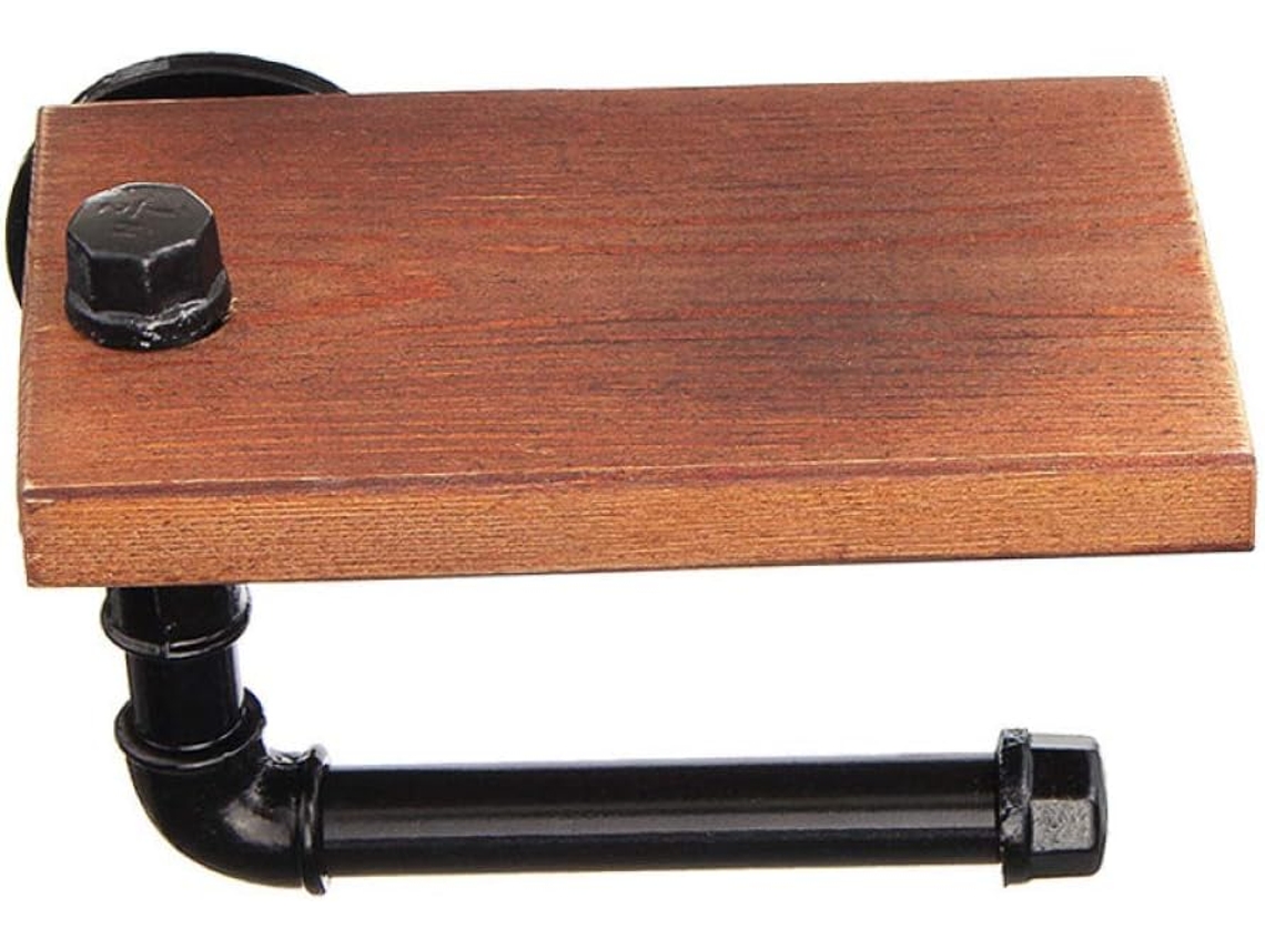 Prateleiras De Banheiro Em Ferro Estilo Industrial Retrô Com Suporte Para Papel Higiênico