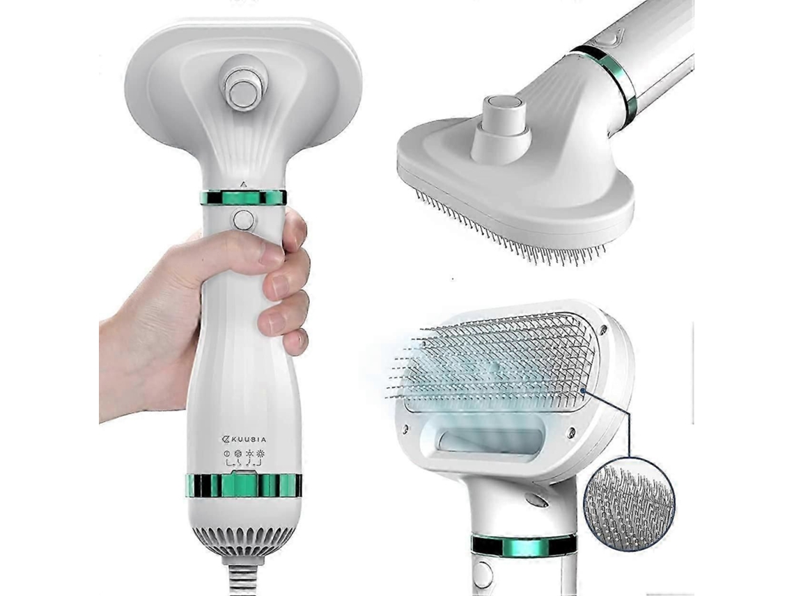 Secador De Pelos Para Cães E Gatos Com Escova Alisadora 2 Em 1, Portátil E Silencioso, Secador Profissional Para Cães E Gatos.