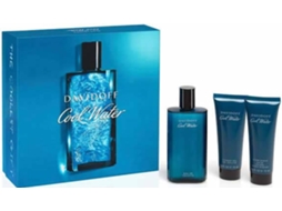 Coffret DAVIDOFF Cool Water Edt 125 ml Spray + Balsam Após Shave 75 ml + Gel Shower 75 ml