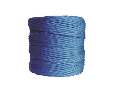 Cuerda trenzada 4mm.  azul rollo 200mt.